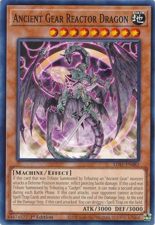 Ancient Gear Reactor Dragon - LDS1-EN082 - Common 1st Edition
Legendary Duelists: Season 1 [LDS1] 1st Edition Singles