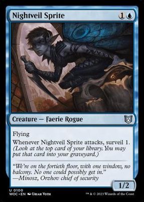 Nightveil Sprite 0100
Wilds of Eldraine Commander Singles