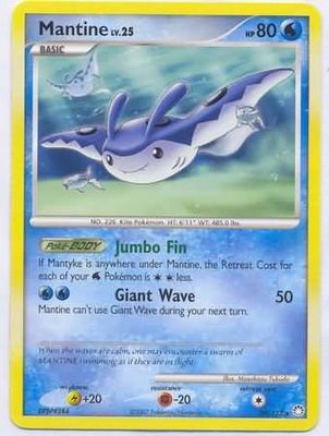 Mantine - 29/123 - Rare
Diamond &amp; Pearl: Mysterious Treasures Singles