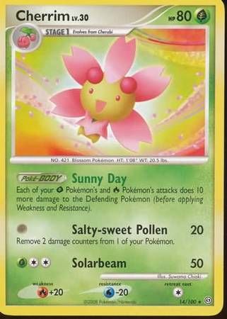 Cherrim - 14/100 - Rare
Diamond &amp; Pearl: Stormfront Singles