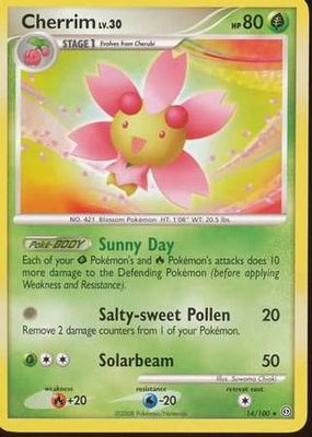 Cherrim - 14/100 - Rare
Diamond &amp; Pearl: Stormfront Singles