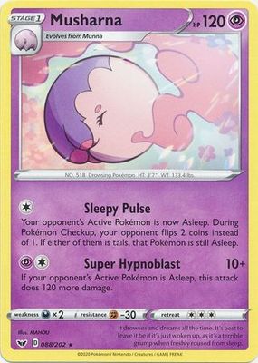 Musharna - 088/202 - Rare Sword &amp; Shield (Base Set) Singles