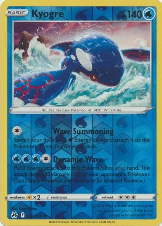 Kyogre - 036/159 - Holo Rare Reverse Holo Crown Zenith Reverse Holo Singles