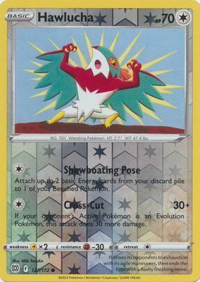 Hawlucha - 127/172 - Common Reverse Holo
Sword &amp; Shield: Brilliant Stars Reverse Holo Singles *Espanol*