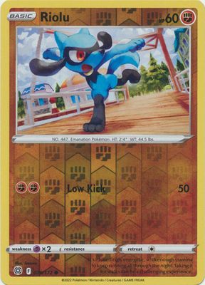 Riolu - 078/172 - Common Reverse Holo
Sword &amp; Shield: Brilliant Stars Reverse Holo Singles
