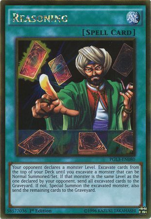 Reasoning - PGL3-EN080 - Gold Rare 1st Edition Premium Gold: Infinite Gold Singles