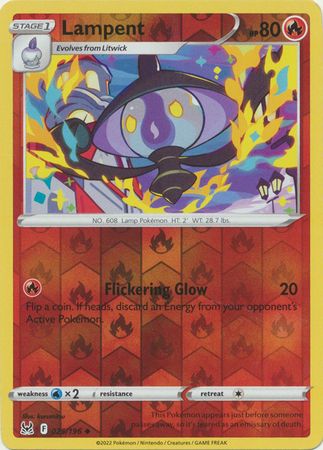 Lampent - 025/196 - Uncommon Reverse Holo
Sword &amp; Shield: Lost Origin Reverse Holo Singles