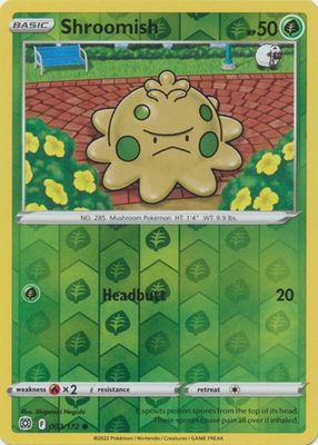 Shroomish - 003/172 - Common Reverse Holo
Sword &amp; Shield: Brilliant Stars Reverse Holo Singles