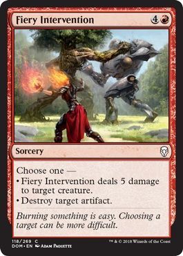 Fiery Intervention 118/269 - Dominaria Singles