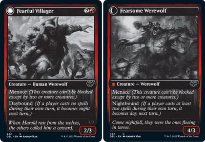 Fearful Villager | Fearsome Werewolf 424
Innistrad: Double Feature Singles