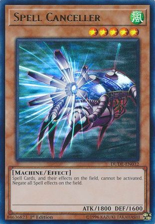 Spell Canceller - DUDE-EN032 - Ultra Rare 1st Edition
Duel Devastator 1st Edition Singles