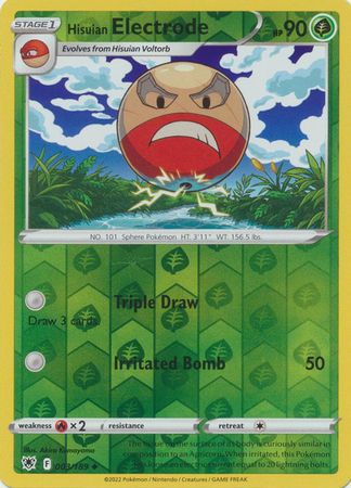 Hisuian Electrode - 003/189 - Uncommon Reverse Holo
Sword &amp; Shield: Astral Radiance Reverse Holo Singles