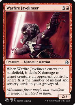 Warfire Javelineer 155/269
Amonkhet Singles