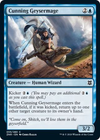 Cunning Geysermage 055/280 Zendikar Rising Singles (Español)