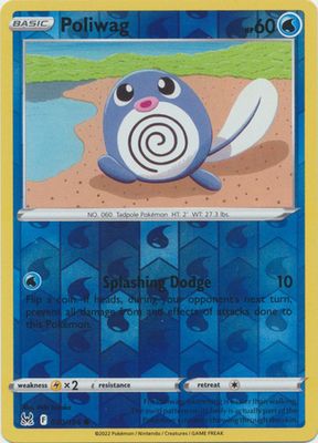 Poliwag - 030/196 - Common Reverse Holo Sword &amp; Shield: Lost Origin Reverse Holo Singles