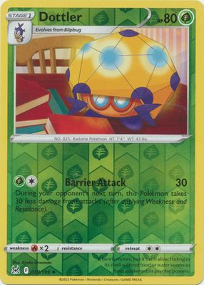 Dottler - 019/196 - Uncommon Reverse Holo
Sword &amp; Shield: Lost Origin Reverse Holo Singles