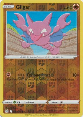Gligar - 095/196 - Common Reverse Holo
Sword &amp; Shield: Lost Origin Reverse Holo Singles