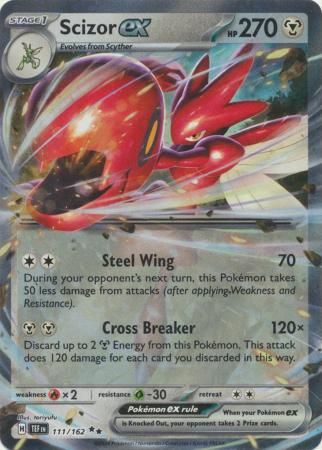 SJ Scizor ex - 111/162 - Ultra Rare
Scarlet &amp; Violet: Temporal Forces Singles