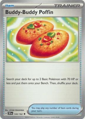 Buddy-Buddy Poffin - 144/162 - Uncommon Scarlet &amp; Violet: Temporal Forces Singles
