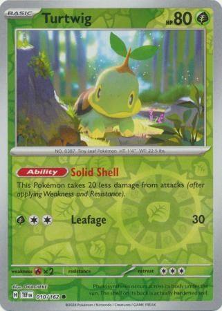 Turtwig - 010/162 - Common Reverse Holo Scarlet &amp; Violet: Temporal Forces Reverse Holo Singles