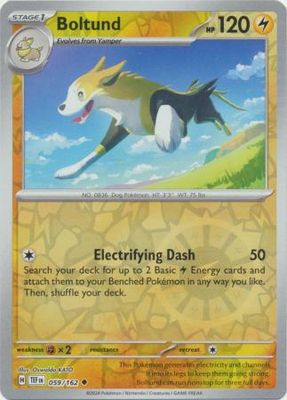 Boltund - 059/162 - Uncommon Reverse Holo Scarlet &amp; Violet: Temporal Forces Reverse Holo Singles