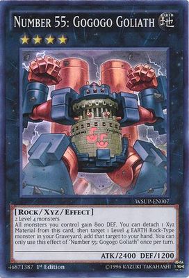 Number 55: Gogogo Goliath - WSUP-EN007 - Super Rare 1st Edition YuGiOh World Superstars 1st Edition Singles