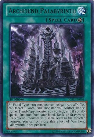 Archfiend Palabyrinth - JOTL-EN066 - Rare 1st Edition Judgment of the Light 1st Edition Singles