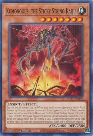 SJ Kumongous, the Sticky String Kaiju - SDBT-EN010 - Common 1st Edition Beware of Traptrix 1st Edition Singles