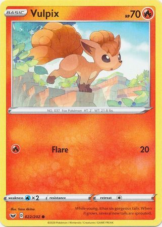 Vulpix - 022/202 - Common Sword &amp; Shield (Base Set) Singles