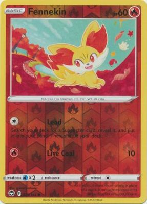 Fennekin - 025/195 - Common Reverse Holo
Sword &amp; Shield: Silver Tempest Reverse Holo Singles