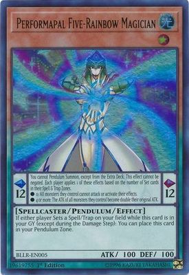 Performapal Five-Rainbow Magician - BLLR-EN005 - Ultra Rare 1st Edition Battles of Legend: Light&#39;s Revenge Singles