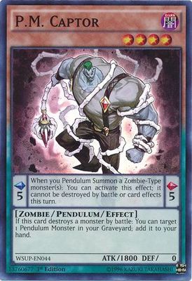 P.M. Captor - WSUP-EN044 - Super Rare 1st Edition YuGiOh World Superstars 1st Edition Singles (espanol)