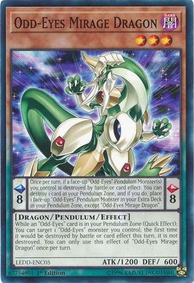 Odd-Eyes Mirage Dragon - LEDD-ENC05 - Common 1st Edition Legendary Dragon Decks Singles