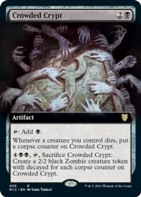 SJ Crowded Crypt (Extended Art) - Commander: Innistrad: Midnight Hunt (MIC) Commander: Innistrad: Midnight Hunt