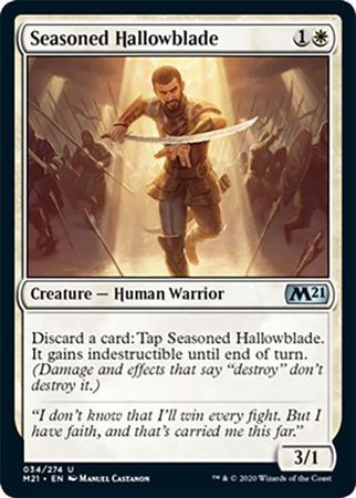 Seasoned Hallowblade 034/274 - Magic 2021 (M21) Singles
