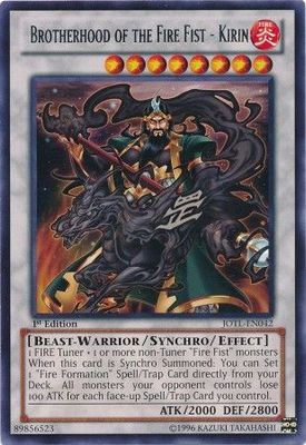 Brotherhood of the Fire Fist - Kirin - JOTL-EN042 - Rare 1st Edition Judgment of the Light 1st Edition Singles (espanol)