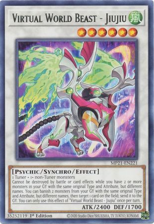 Virtual World Beast - Jiujiu - MP21-EN221 - Rare 1st Edition 2021 Mega-Tin: Ancient Battles 1st Edition Singles *Espanol*