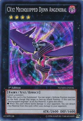 CXyz Mechquipped Djinn Angeneral - NUMH-EN036 - Super Rare 1st Edition
Number Hunters 1st Edition Singles-español-