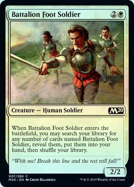 Battalion Foot Soldier 007/280 - Foil
Magic 2020 (M20) Foil Singles
