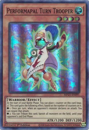 Performapal Turn Trooper - MP21-EN091 - Super Rare 1st Edition 2021 Mega-Tin: Ancient Battles 1st Edition Singles (español)