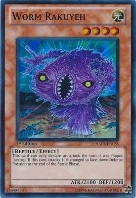 Worm Rakuyeh - HA02-EN055 - Super Rare 1st Edition Hidden Arsenal 2 [HA02] 1st Edition Singles