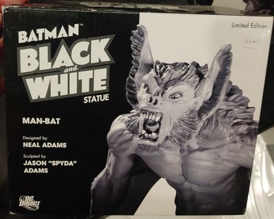 TS Batman Black White Statue Man Bat Neal Adams