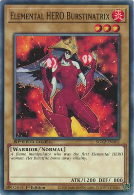 Elemental HERO Burstinatrix - SGX2-ENA02 - Common 1st Edition Speed Duel GX: Midterm Paradox Box Singles
