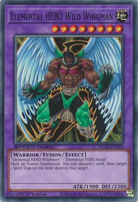 Elemental HERO Wild Wingman - SGX2-ENA23 - Common 1st Edition Speed Duel GX: Midterm Paradox Box Singles