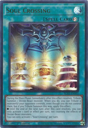 Soul Crossing - EGS1-EN002 - Ultra Rare 1st Edition
Egyptian God Deck: Silfer the Sky Dragon 1st Edition Singles *Espanol*