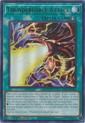 Thunderforce Attack - EGS1-EN003 - Ultra Rare 1st Edition Egyptian God Deck: Silfer the Sky Dragon 1st Edition Singles