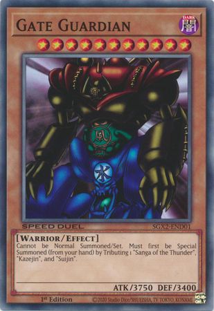 Gate Guardian - SGX2-END01 - Common 1st Edition Speed Duel GX: Midterm Paradox Box Singles
