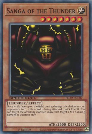 Sanga of the Thunder - SGX2-END07 - Common 1st Edition Speed Duel GX: Midterm Paradox Box Singles