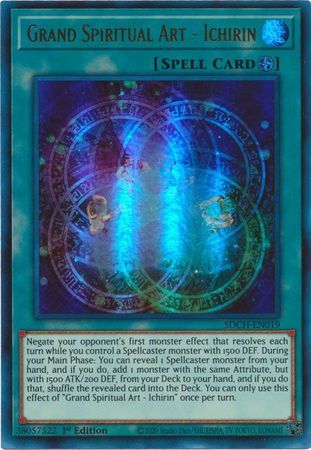 Grand Spiritual Art - Ichirin - SDCH-EN019 - Ultra Rare 1st Edition Spirit Charmers [SDCH] 1st Edition Singles