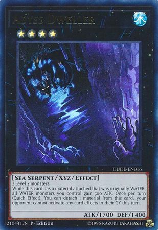 SH Abyss Dweller - DUDE-EN016 - Ultra Rare 1st Edition Duel Devastator 1st Edition Singles